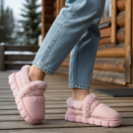 Papuci de casa imblaniti L639roz [8]