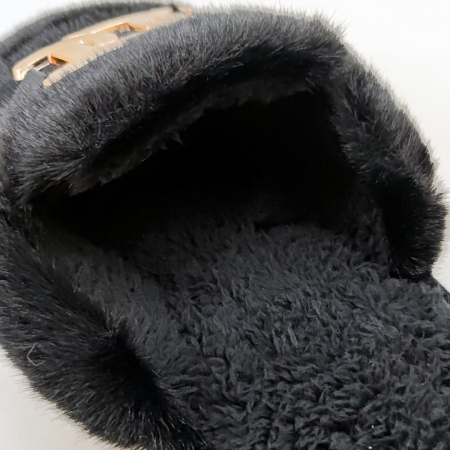 Papuci de casa pufosi A-648negru [9]