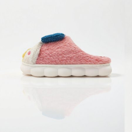 Papuci de casă - Papuci de casa pufosi F-23roz