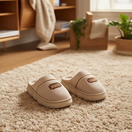 Papuci de casa pufosi A-812bej [8]