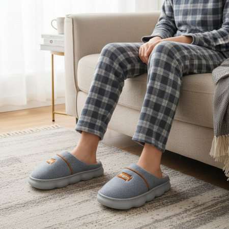 Papuci de casa pufosi A-812gri [6]