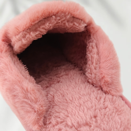 Papuci de casă - Papuci de casa pufosi A-648roz