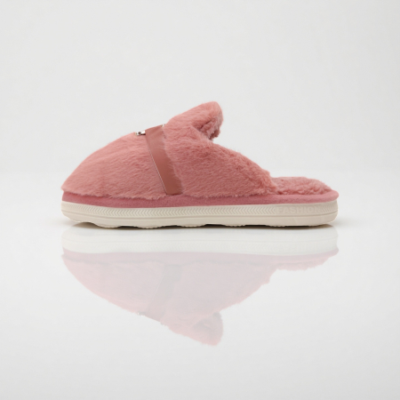 Papuci de casă - Papuci de casa pufosi A-648roz