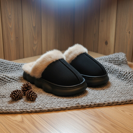 Papuci de casa pufosi A-816negru [11]