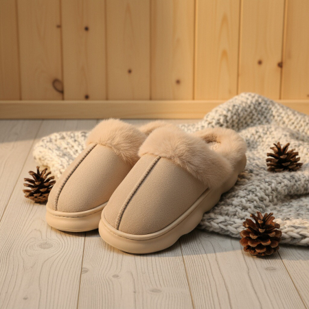 Papuci de casa pufosi A-816bej [13]