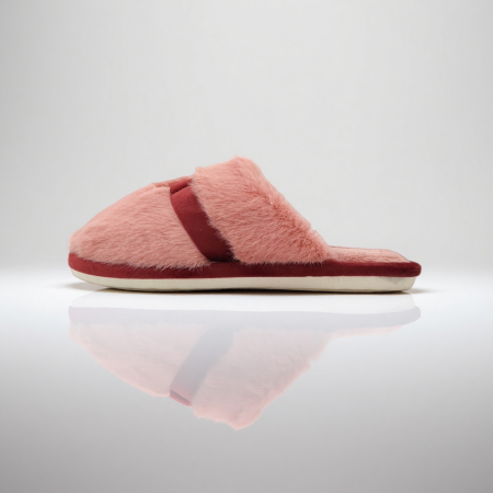 Papuci de casă - Papuci de casa pufosi WF910roz