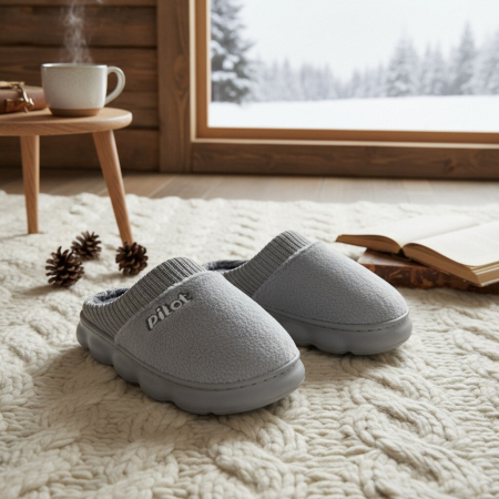 Papuci de casa pufosi A-821gri [6]