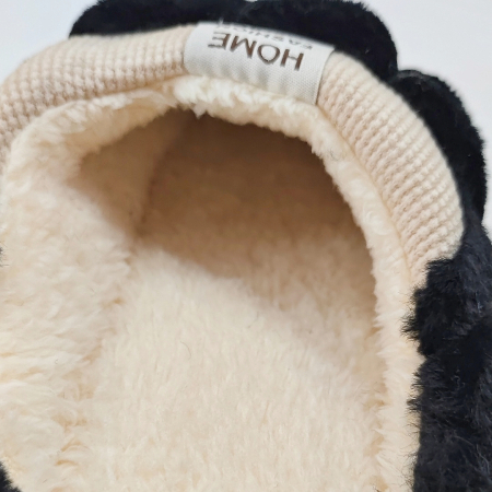 Papuci de casa pufosi D308negru [8]