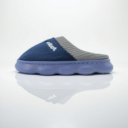 Damă - Papuci de casa pufosi A-821bleumarin