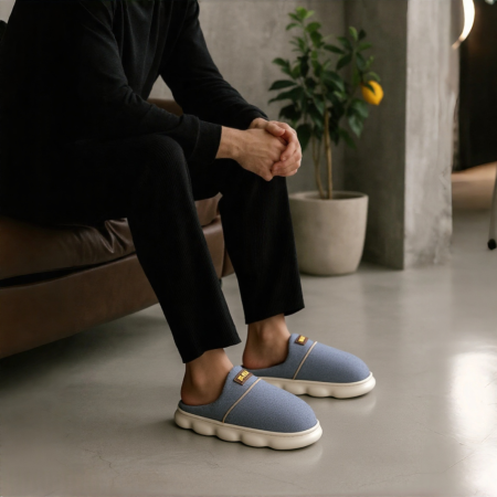 Papuci de casă - Papuci de casa pufosi A-840gri