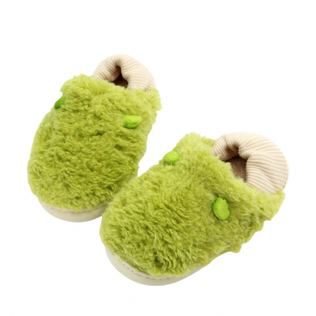 Papuci de casa pufosi H46verde [9]