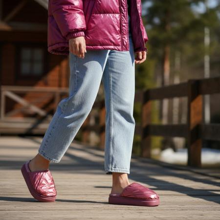 Papuci de casa pufosi L673roz [7]