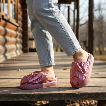 Papuci de casa pufosi L673roz [6]