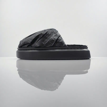 Damă - Papuci de casa pufosi L673negru