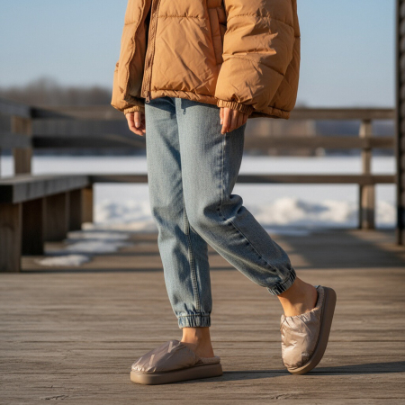 Papuci de casa pufosi L673maro [6]