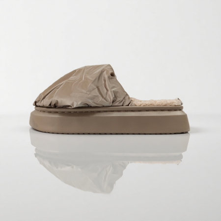 Damă - Papuci de casa pufosi L673maro