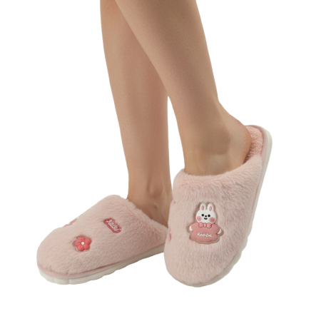Damă - Papuci de casa pufosi L689roz
