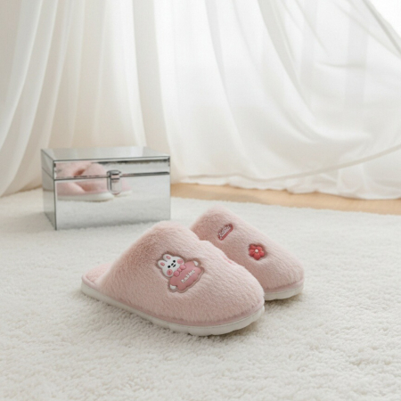 Damă - Papuci de casa pufosi L689roz