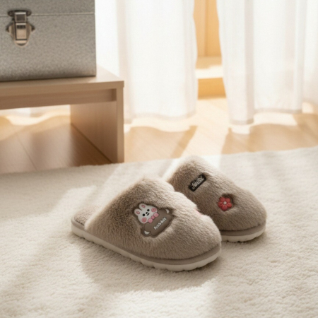 Papuci de casa pufosi L689maro [6]