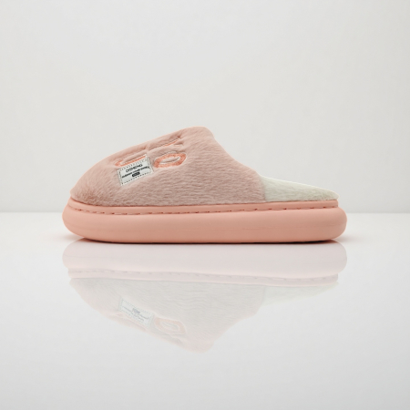 Damă - Papuci de casa pufosi L707roz deschis