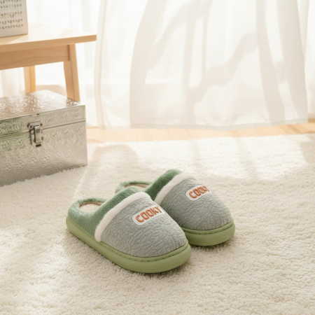 Papuci de casă - Papuci de casa pufosi L709verde