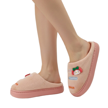 Damă - Papuci de casa pufosi L715roz