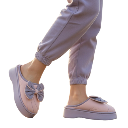 Damă - Papuci de casa pufosi L723roz