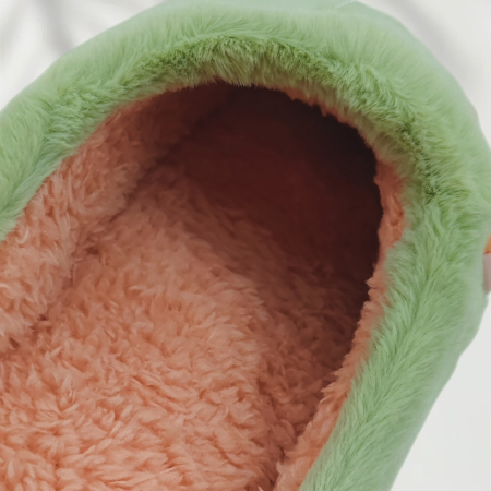 Papuci de casa pufosi L715verde [6]