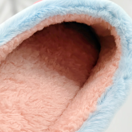 Papuci de casa pufosi L715albastru [6]