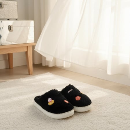 Papuci de casă - Papuci de casa pufosi L721negru