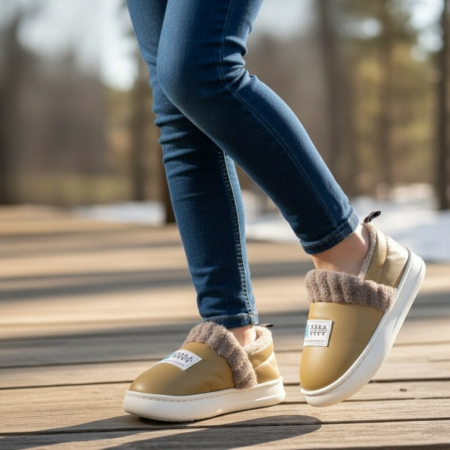 Papuci de casă - Papuci de casa imblaniti L611verde