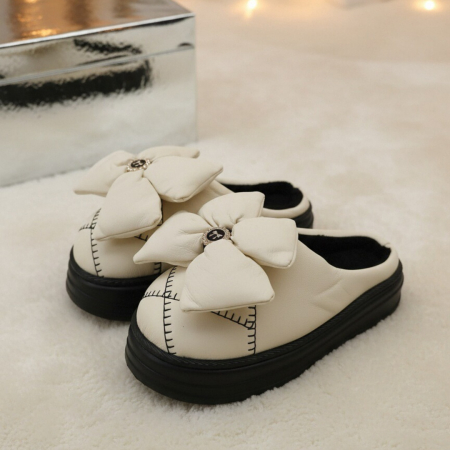 Papuci de casă - Papuci de casa pufosi L735alb