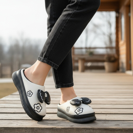 Papuci de casa pufosi L736alb [7]