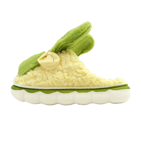 Damă - Papuci de casa pufosi, model Iepuras L633verde