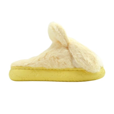 Papuci de casa pufosi, model Iepuras L638galben [10]