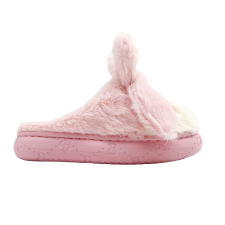 Papuci de casa pufosi, model Iepuras L638roz [10]
