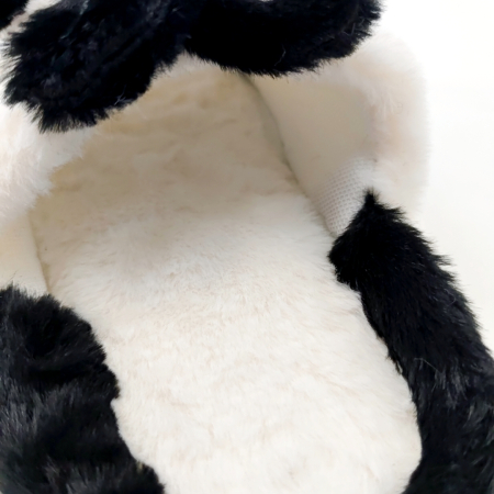 Papuci de casa pufosi, model Iepuras P2079negru [8]