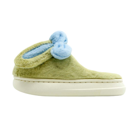 Damă - Papuci de casa pufosi, model Iepure amuzant L608verde