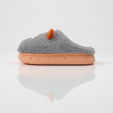 Papuci de casă - Papuci de casa pufosi si haiosi L635gri