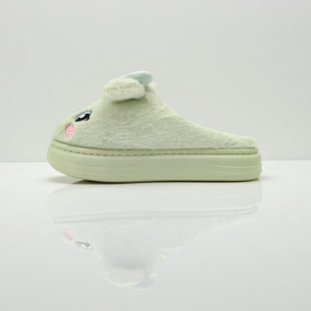 Damă - Papuci de casa pufosi si haiosi L679verde