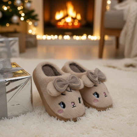 Papuci de casa pufosi si haiosi L679maro [6]