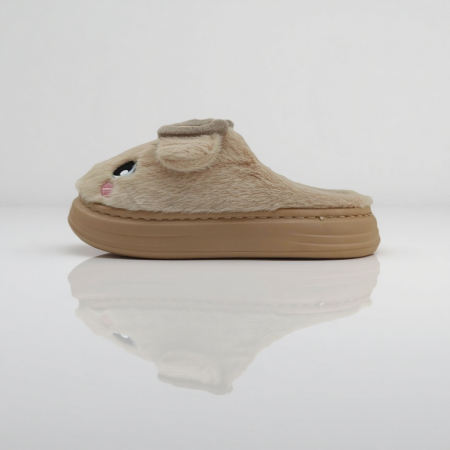 Damă - Papuci de casa pufosi si haiosi L679maro