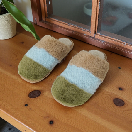 Papuci de casă - Papuci de casa pufosi WP-8221maro