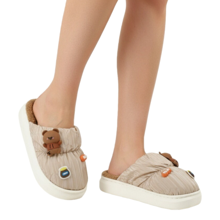 Papuci de casă - Papuci de casa veseli L713maro