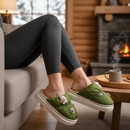 Papuci de casă - Papuci de casa veseli L713verde