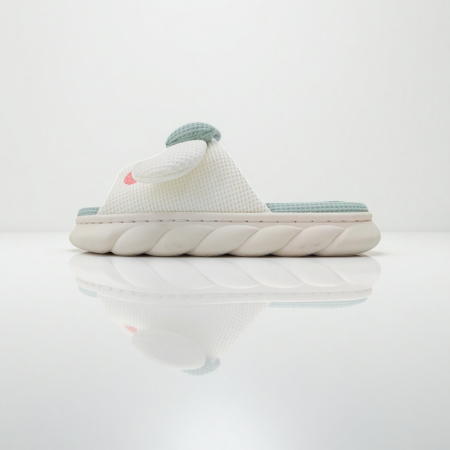 Papuci de casă - Papuci de casa veseli, model Iepuras P2071verde