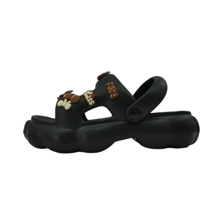 Damă - Papuci veseli cu bareta si platforma NUO-398negru
