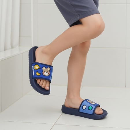 Copii - Papuci veseli F101bleumarin