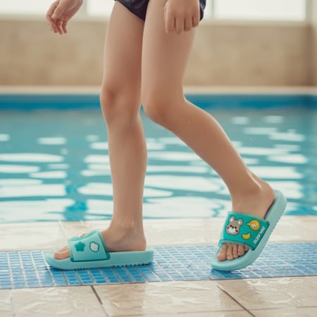 Copii - Papuci veseli F101verde deschis