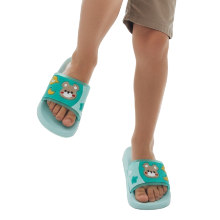 Copii - Papuci veseli F101verde deschis